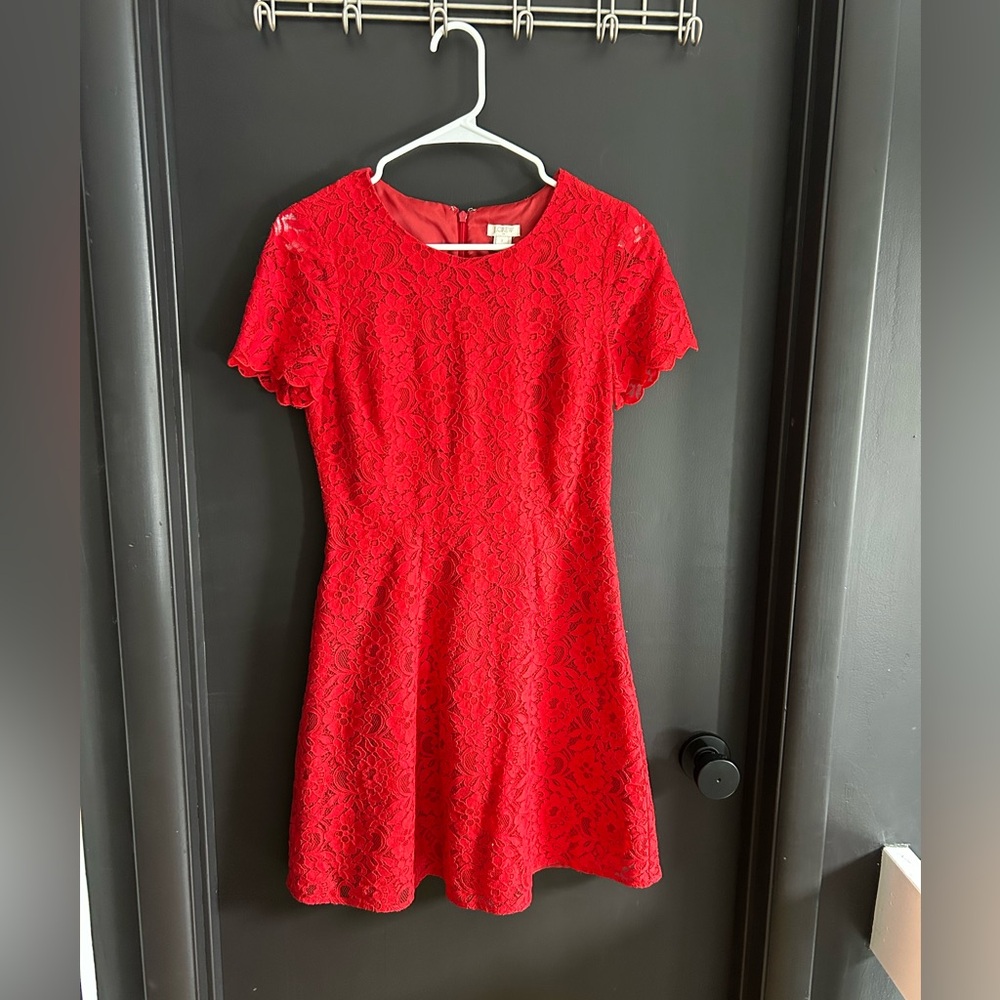 Jcrew Floral Lace Cocktail Dress